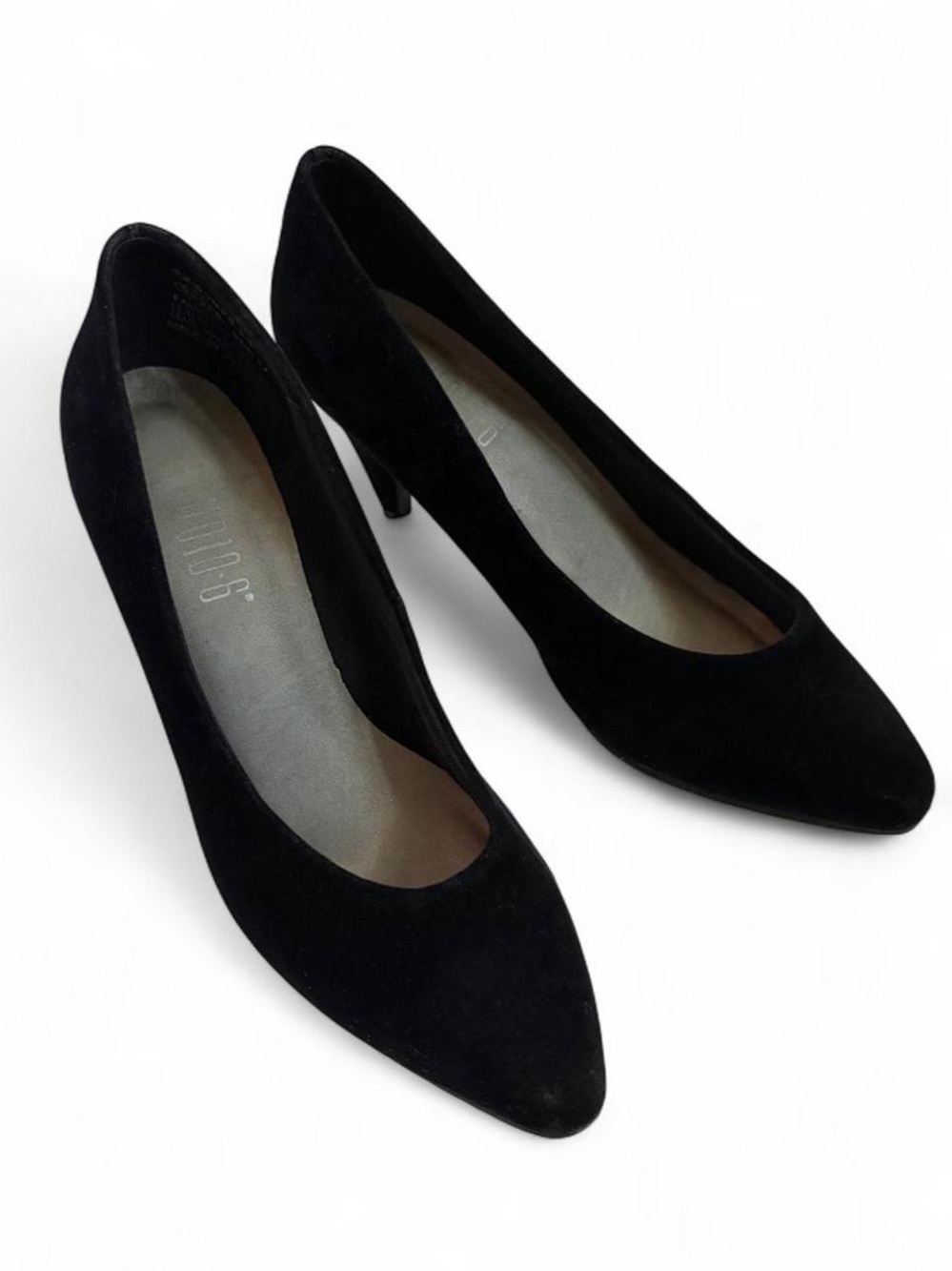 Vintage 90โs Whimsigoth Black Suede Kitten Heels โข Brand โข Studio.6 โข SIZE - 6